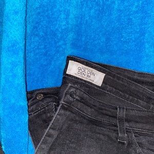 Black Golden Denim Jeans